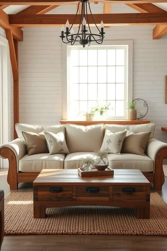 cozy rustic farmhouse sofas