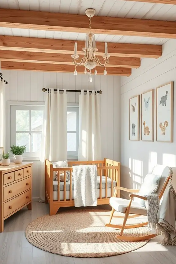 cozy rustic scandinavian nursery