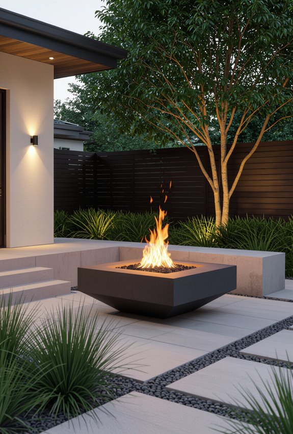 cozy safe evening firepit setup