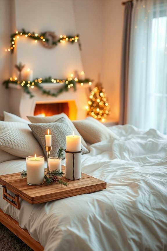 cozy scented candle ambiance