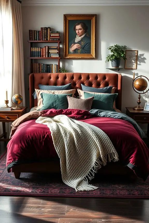 cozy scholarly bedding sanctuary