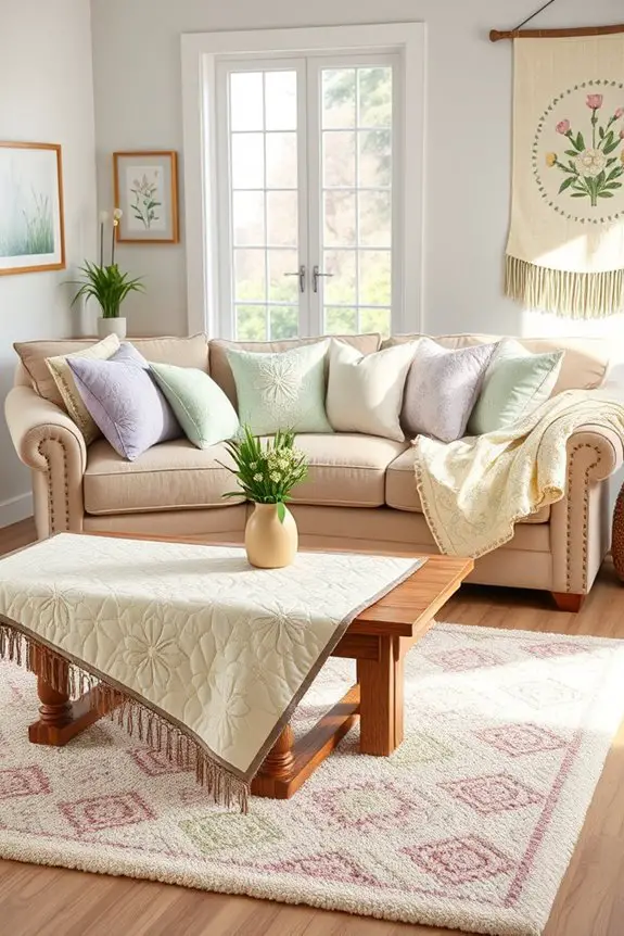 cozy seasonal quilted decor