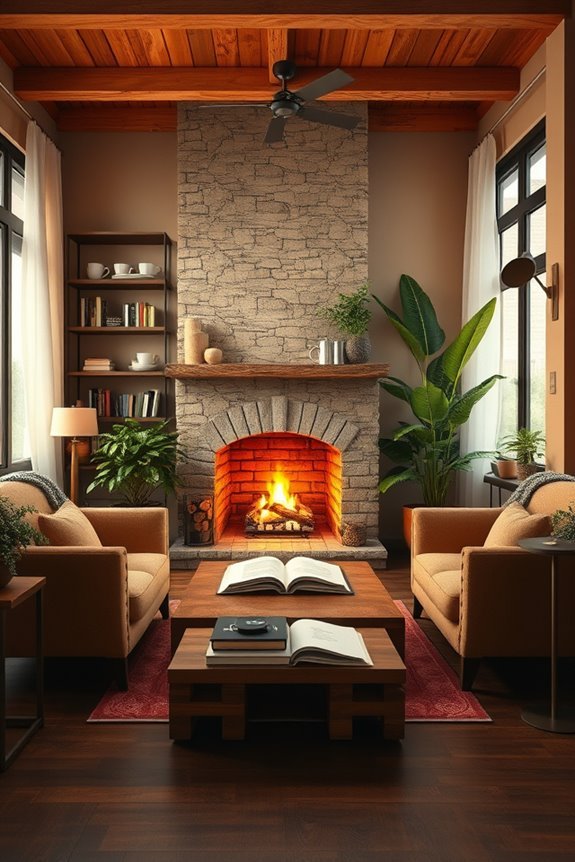 cozy seating with warmth