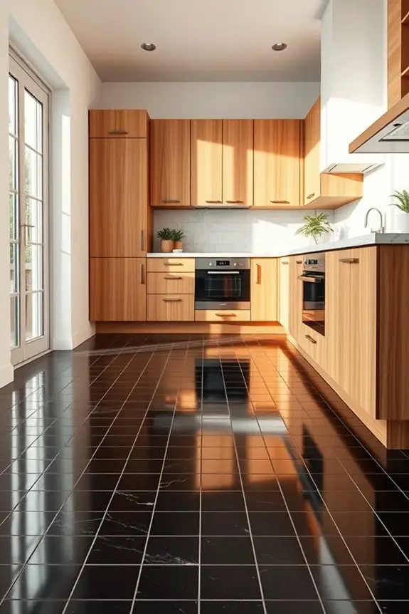 cozy small black tiles