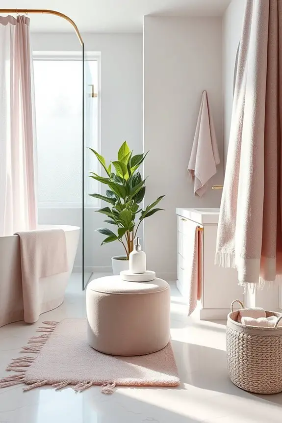 cozy soft textured bathroom