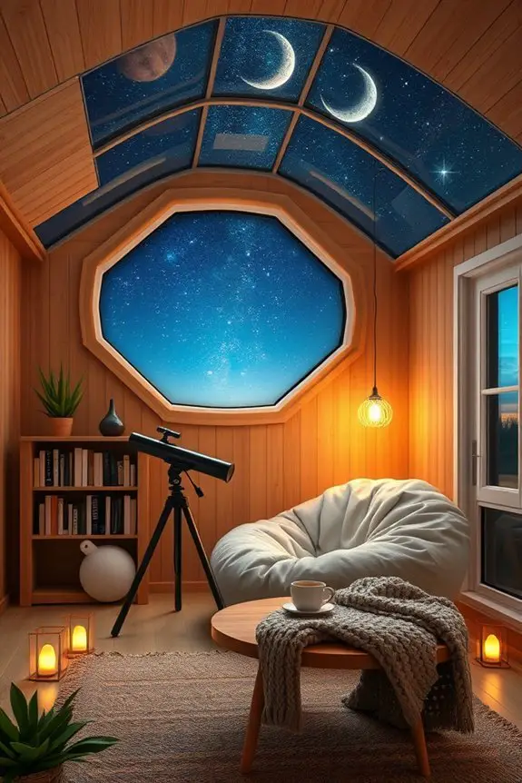 cozy stargazing night setup