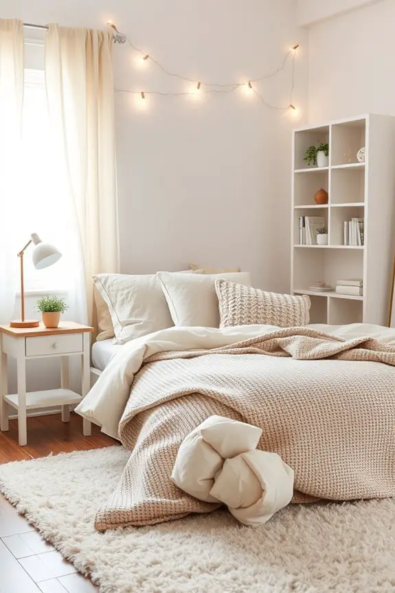 cozy string lights ambiance