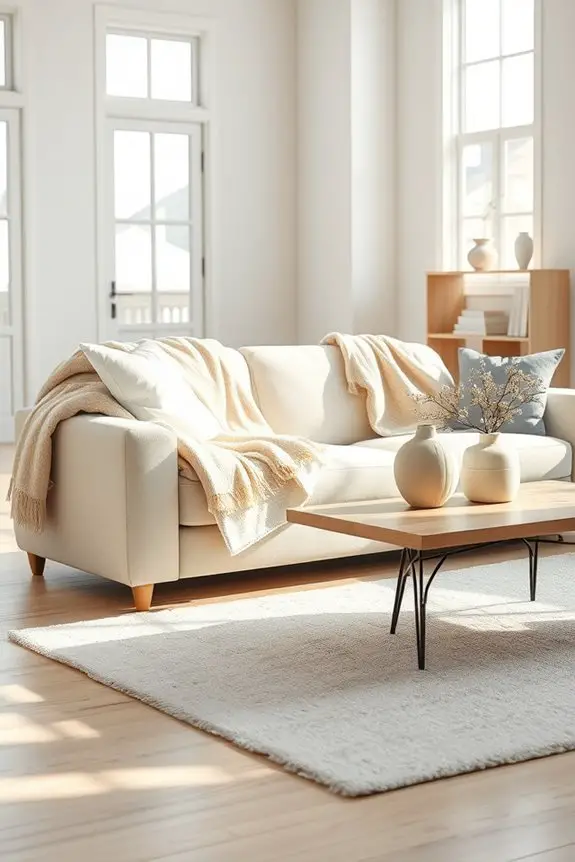 cozy stylish blanket storage