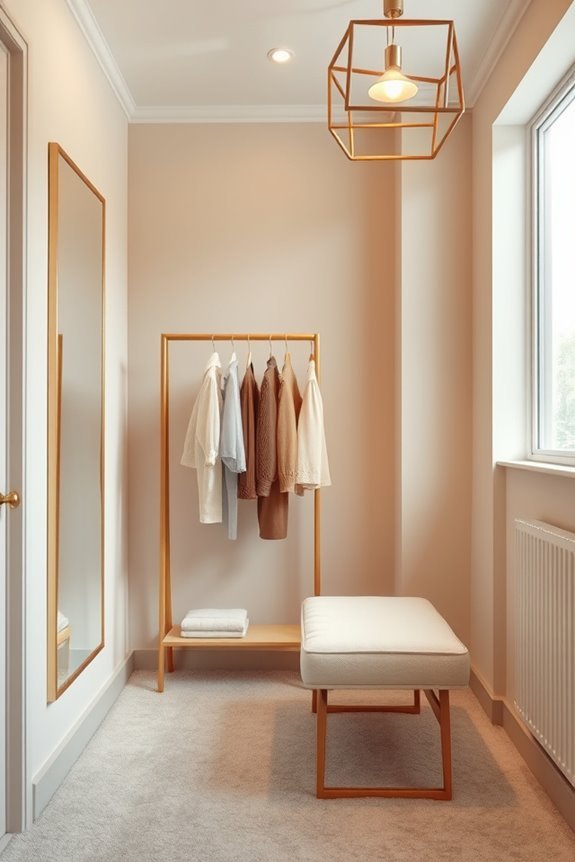 cozy stylish fitting rooms
