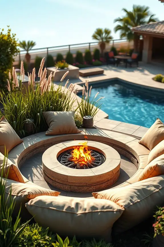cozy sunken fire pit gatherings