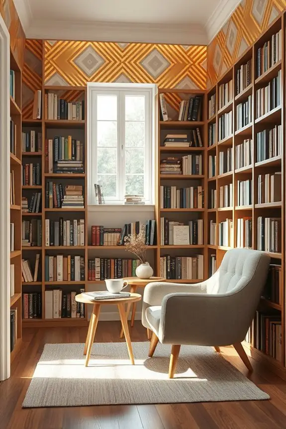 cozy taped book nook
