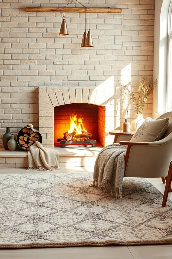 cozy textiles enhance warmth