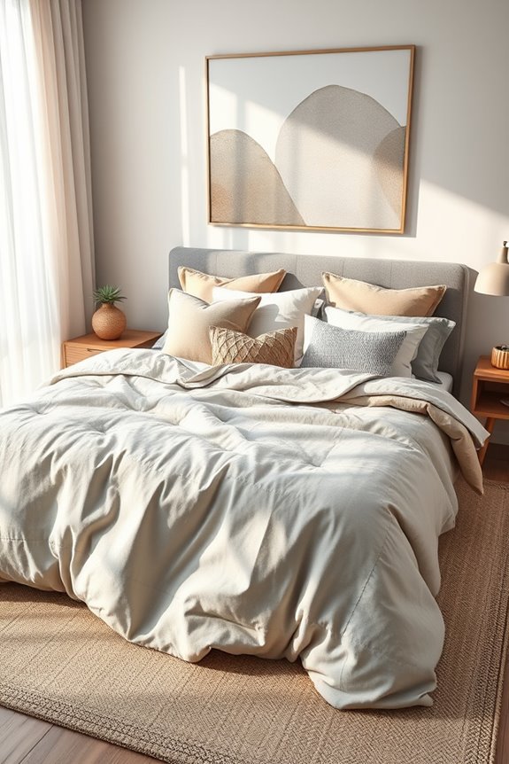 cozy textured fabric accents