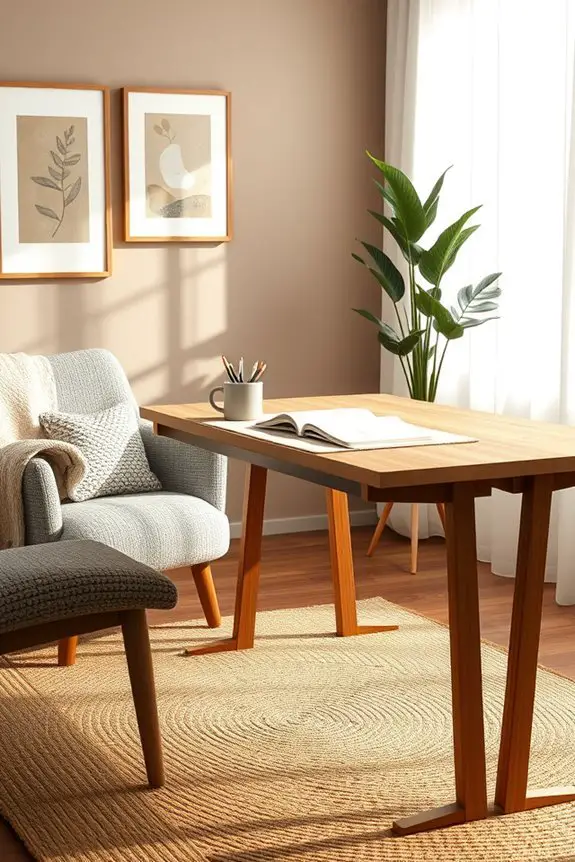 cozy textured home office