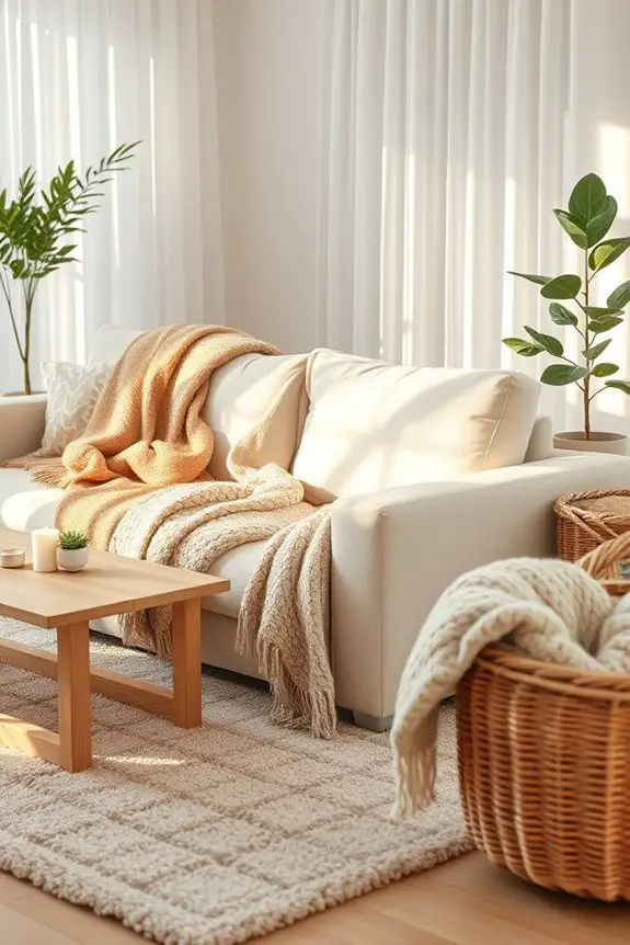 cozy textured throw blankets