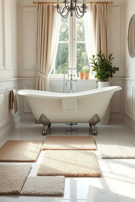 cozy textures in bath mats