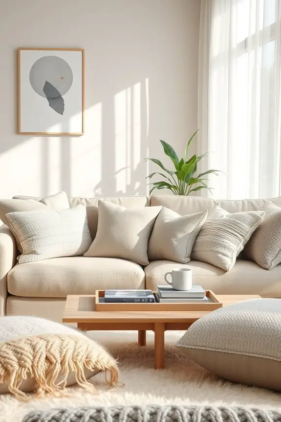 cozy throw pillows enhance style