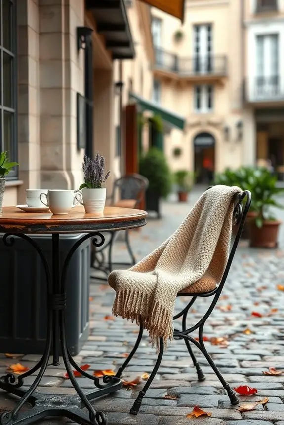 cozy throws enhance outdoor ambiance