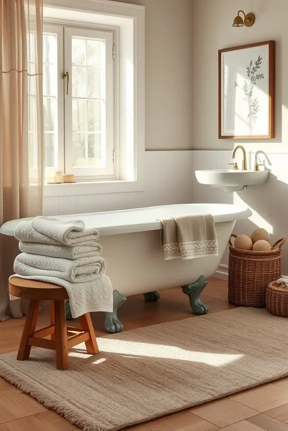 cozy towels enhance bathroom ambiance