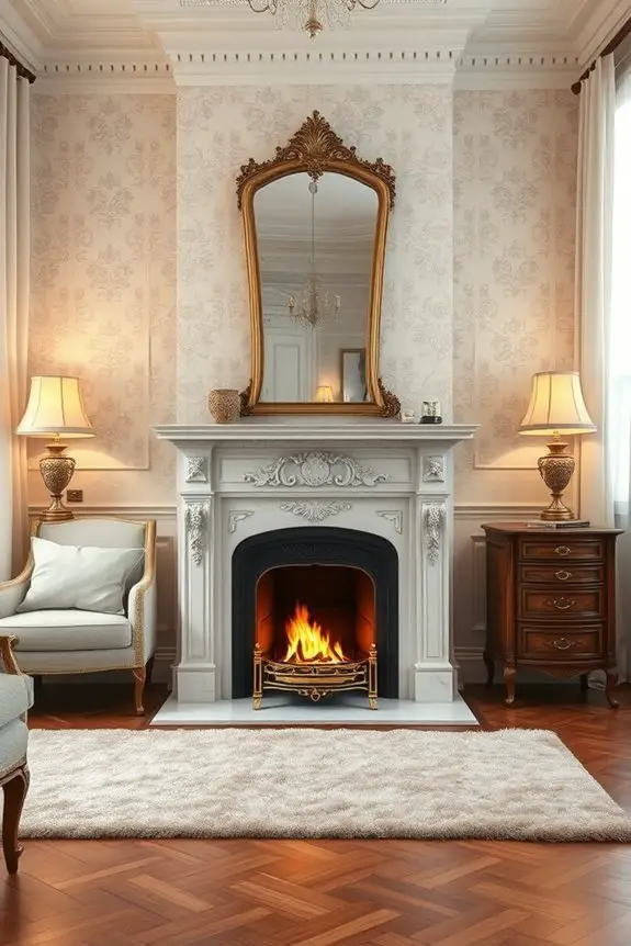 cozy traditional fireplace centerpiece