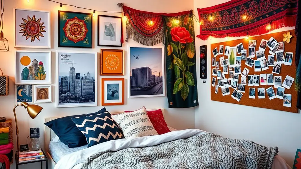 cozy vibrant dorm decor