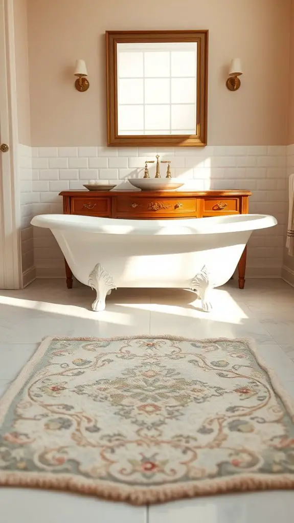 cozy vintage bathroom elegance