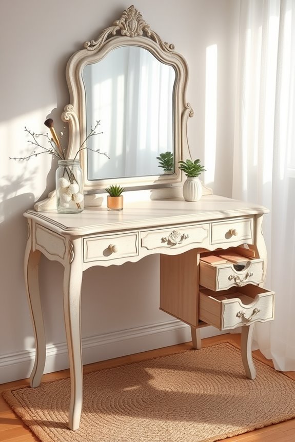 cozy vintage dressing table