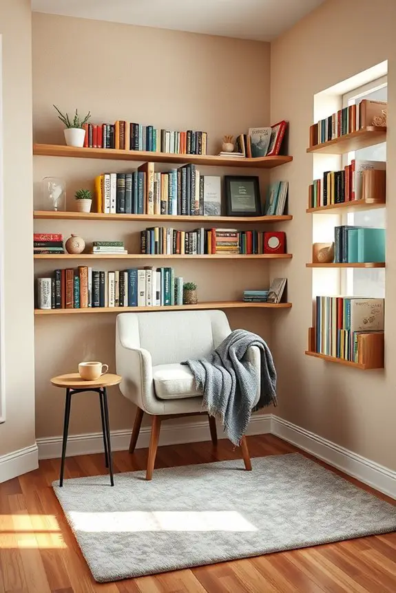 cozy wall mounted reading chair
