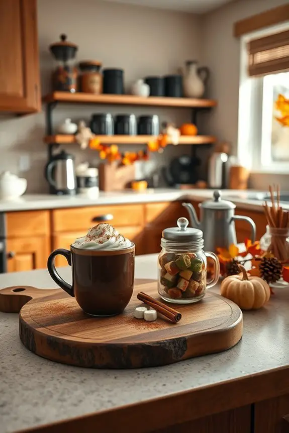 cozy warm beverage station