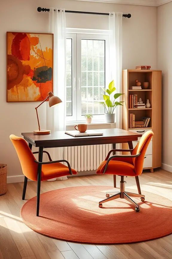 cozy warm color accents
