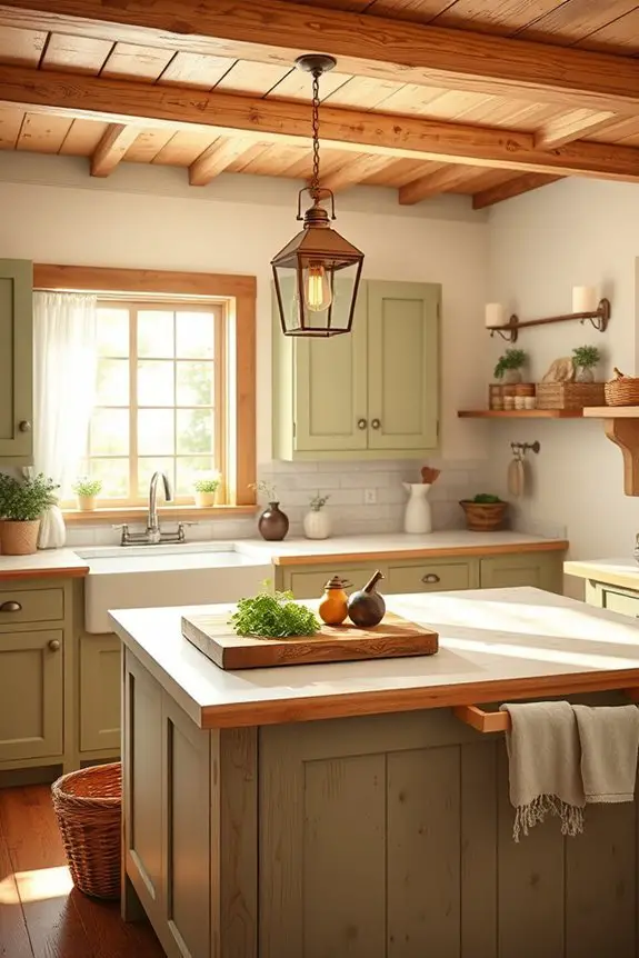 cozy warm kitchen lighting