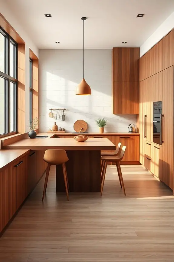 cozy warm wood finishes