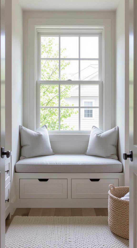 cozy window seat storage