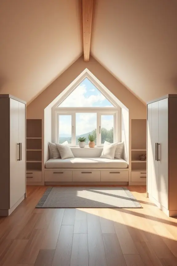 cozy window seat storage