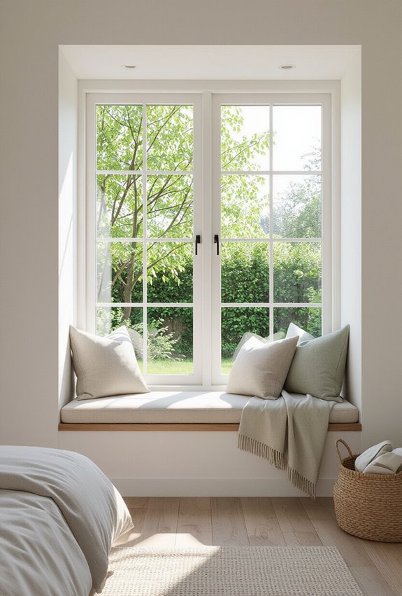 cozy window seat with storage