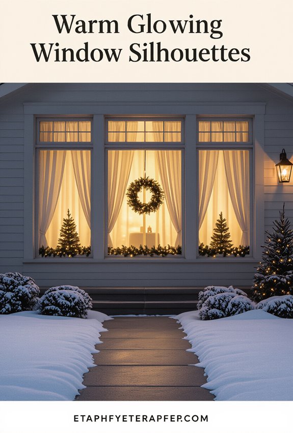 cozy window silhouette decorations