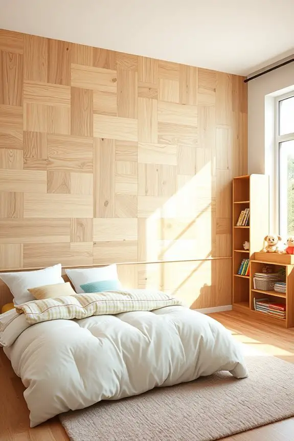 cozy wood panel accents