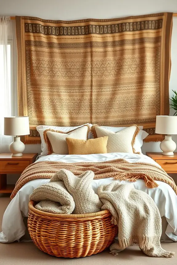 cozy woven textile accents