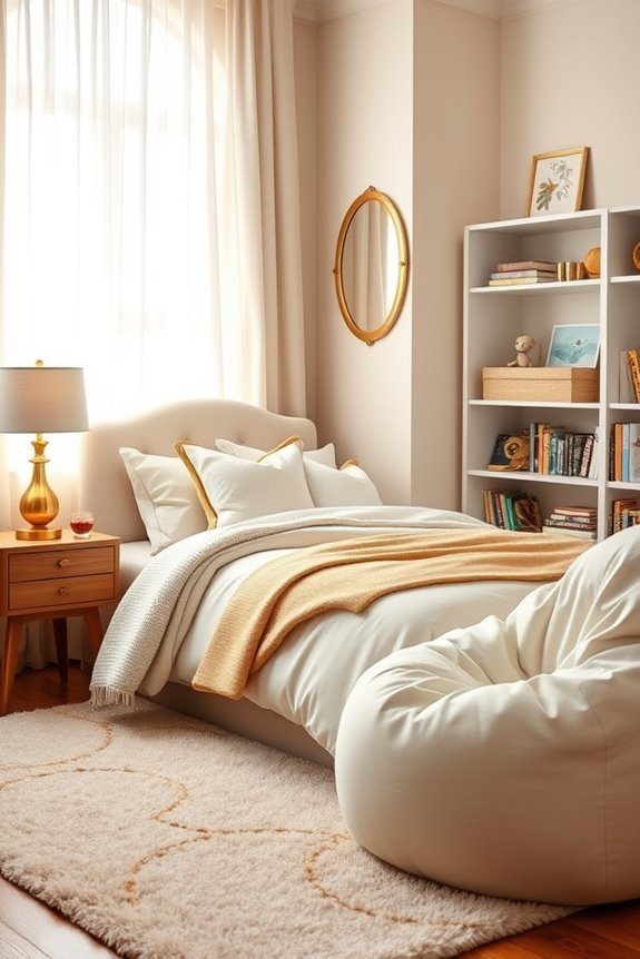 cream and gold decor