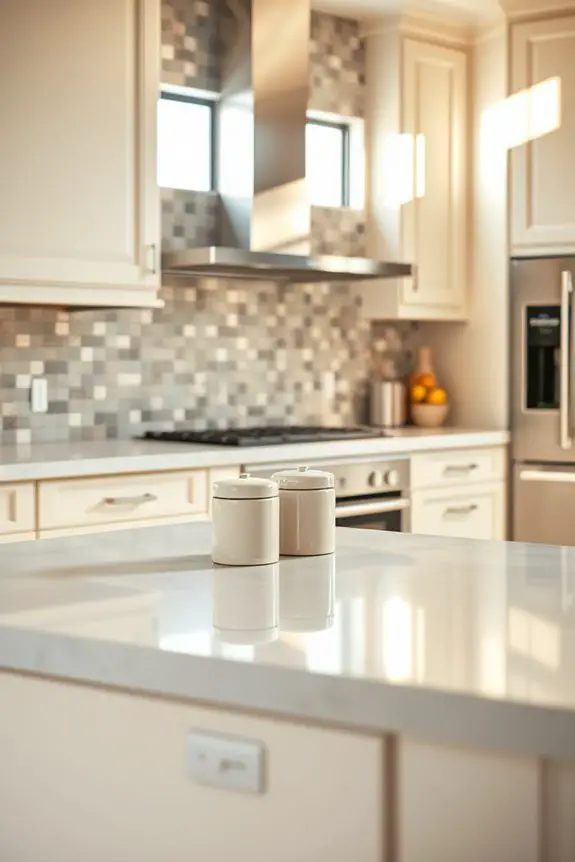 cream and grey mosaics
