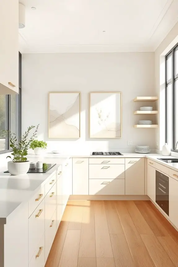 cream and white decor