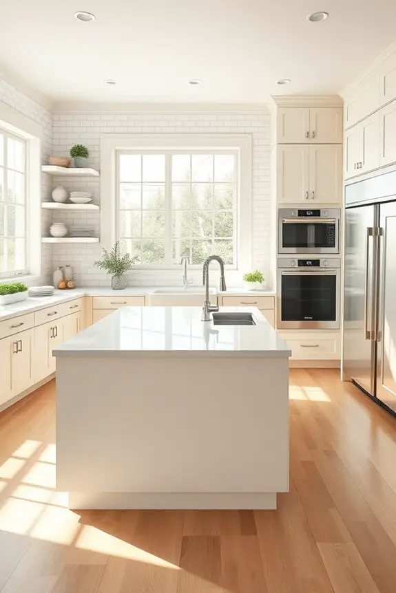 cream and white kitchen elegance