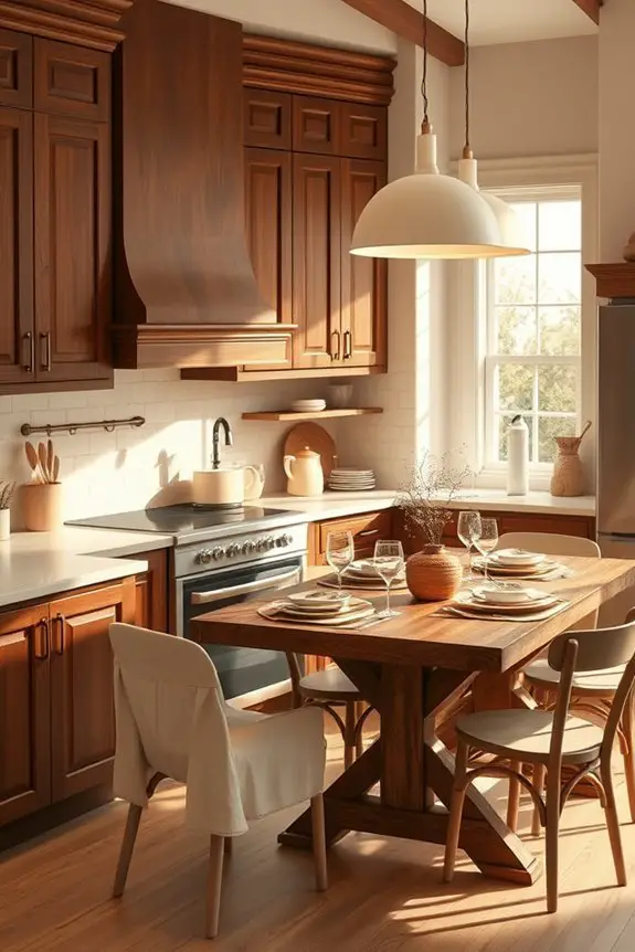 cream lighting enhances ambiance