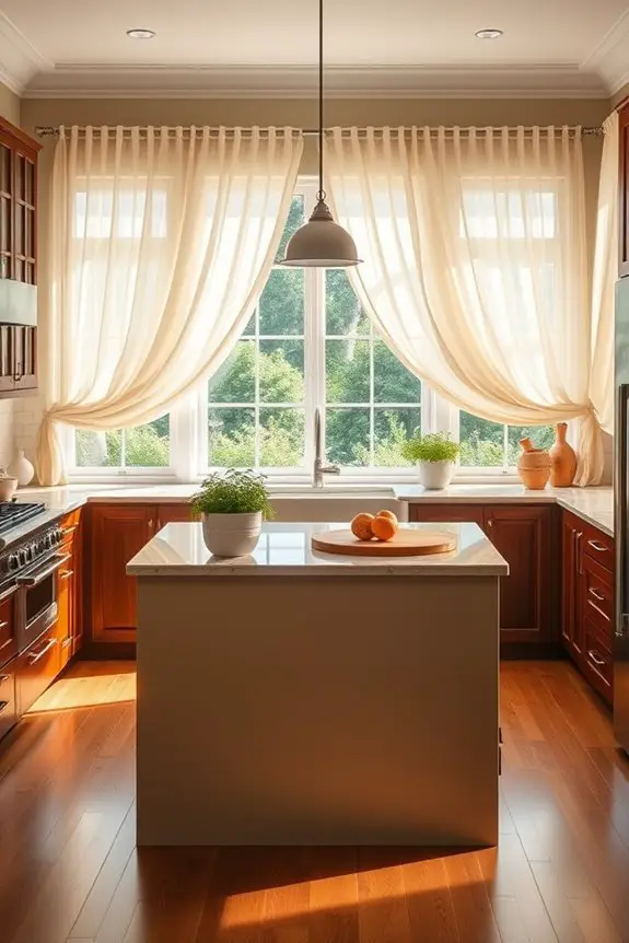 cream window treatments elegance