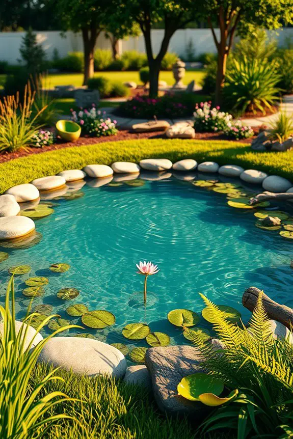 create tranquil backyard pond