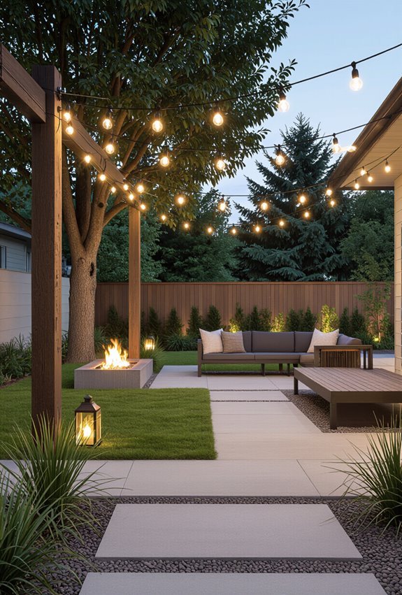 create warm outdoor ambiance