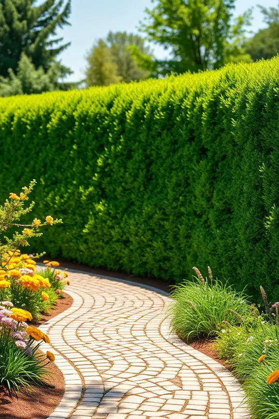 creating a stunning hedge fence
