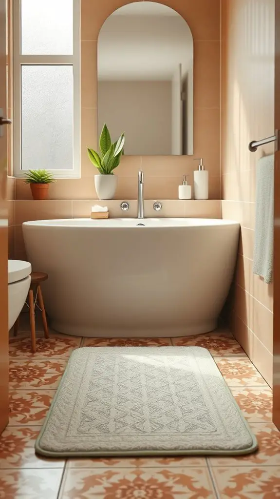 creative and colorful bath mats