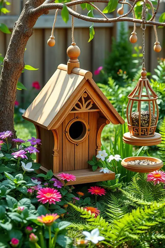 creative backyard birdhouses and feeders