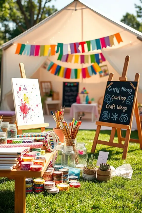 creative backyard craft stations